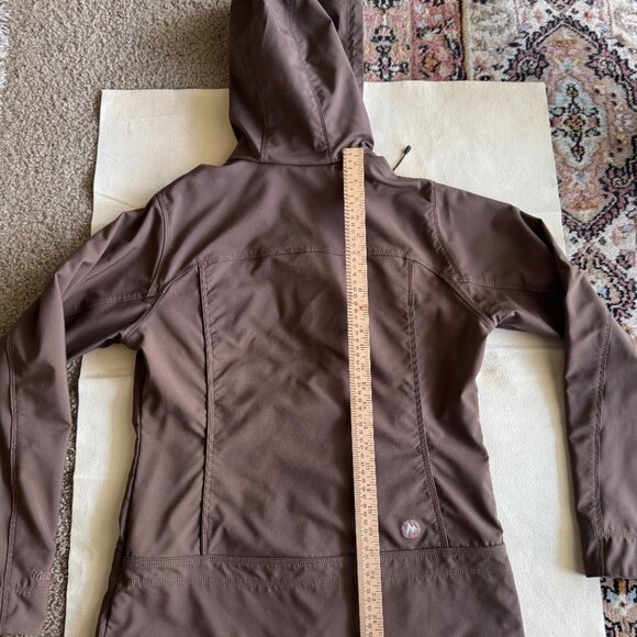 MARMOT Women's M Brown Full Zip Stand Collar Zip Pocket Hooded Jacket - Picture 14 of 17